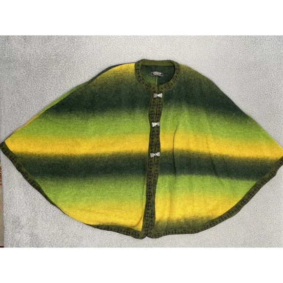 Lederlin Poncho Sweater Women One Size Green Cape Elfcore Fairycore Jumper - Picture 8 of 14